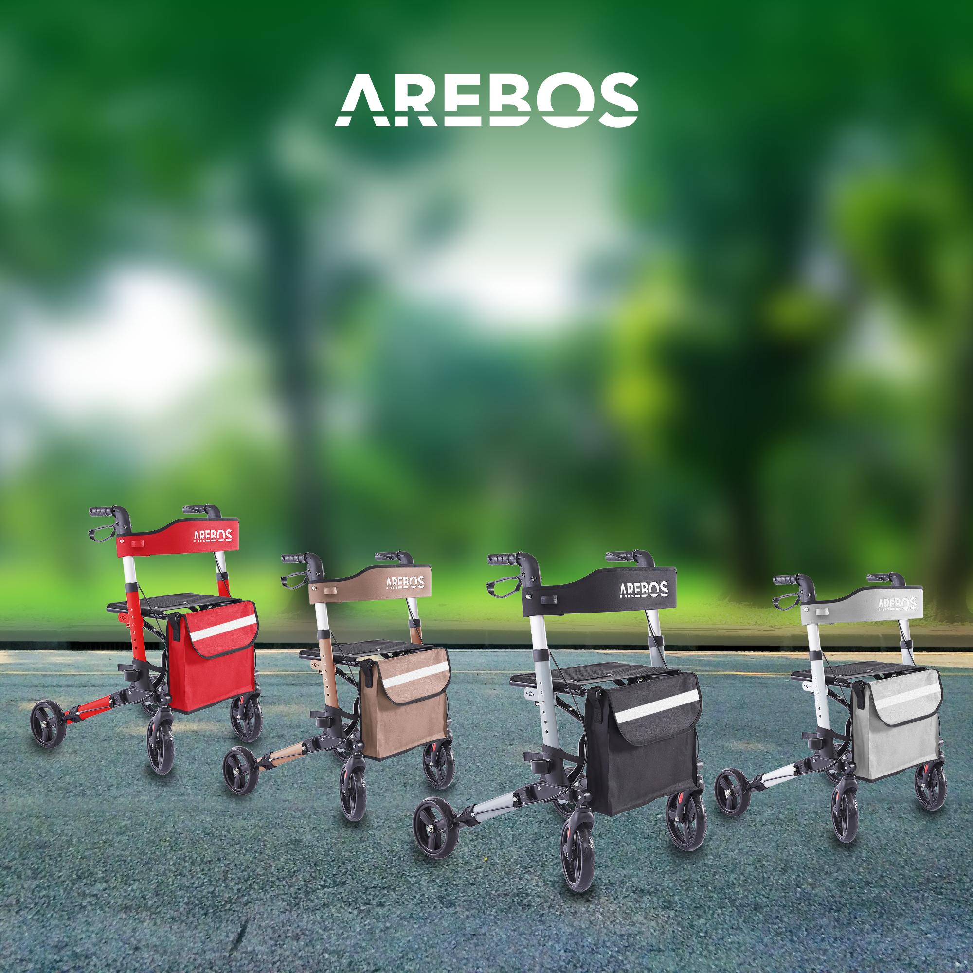 Ходунки на колесах легкие ролатор AREBOS для взрослых и пожилых людей (1980576285) - фото 8 Ходунки на колесах легкие ролатор AREBOS для взрослых и пожилых людей (1980576285) - фото 8