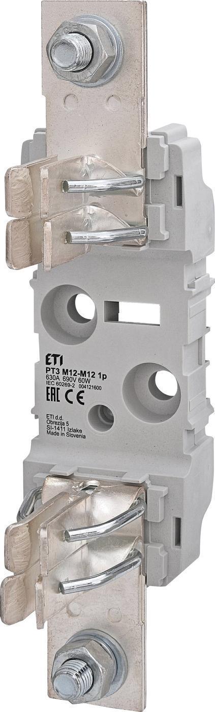 Держатель предохранителя ETI PT 3 1p 630A M12-M12 (4121600)