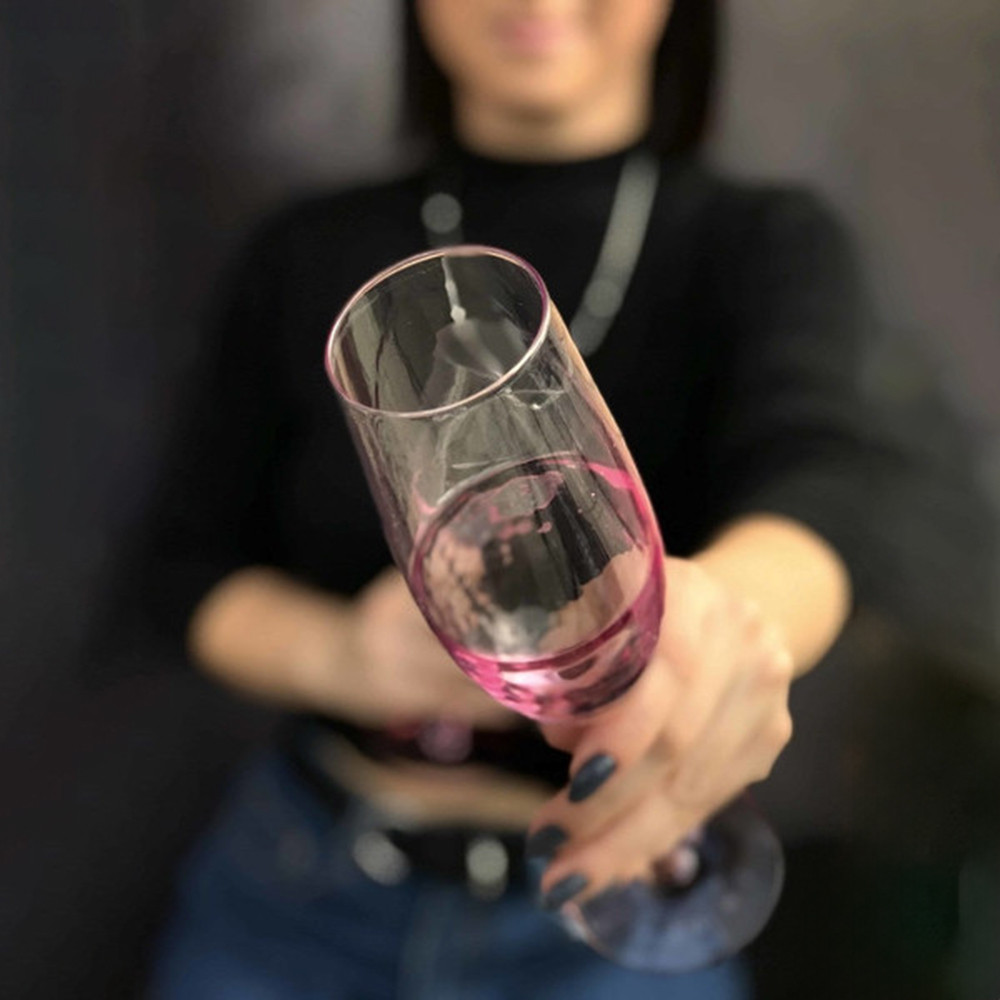 Бокал для шампанського 250 мл Рожева мрія (21-9AF9085A) - фото 4 Бокал для шампанського 250 мл Рожева мрія (21-9AF9085A) - фото 4