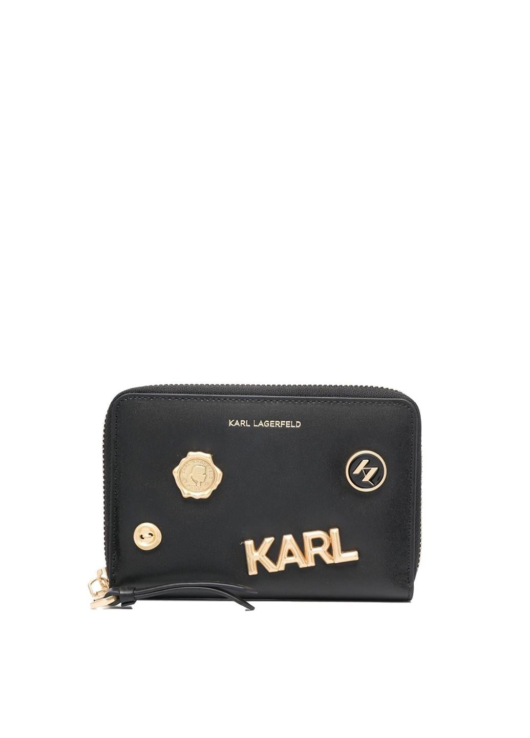 Кошелек кожаный Karl Lagerfeld K/SEVEN SP ZIP MD WLT PINS 226W3232-999 Черный Кошелек кожаный Karl Lagerfeld K/SEVEN SP ZIP MD WLT PINS 226W3232-999 Черный