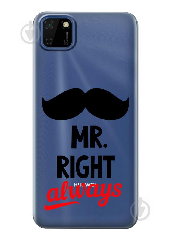 Прозрачный силиконовый чехол iSwag для Huawei Y5p с рисунком - Mr Right (KS2445)