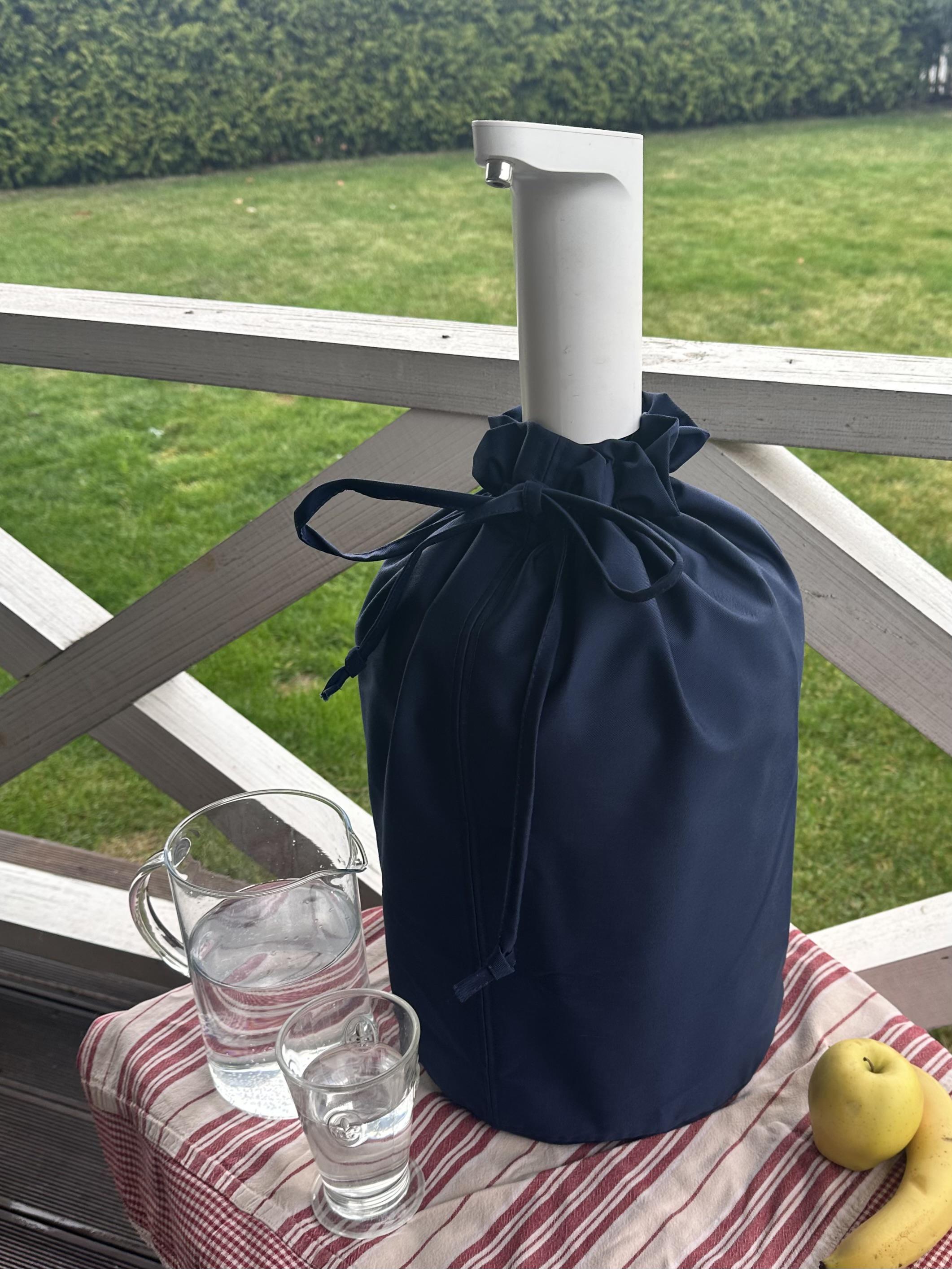 Чохол текстильний котоновий однотонний на пластиковий бутль 19 л Темно-cиній Чохол текстильний котоновий однотонний на пластиковий бутль 19 л Темно-cиній