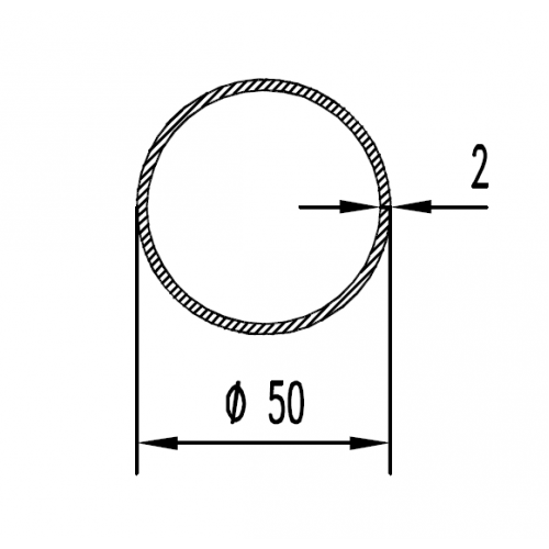 Труба алюминиевая круглая 50х2 мм AS - фото 4