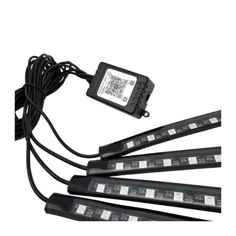 Підсвічування салону Bluetooth USB 12LED RGB 4 шт. (4695-Leader) - фото 3