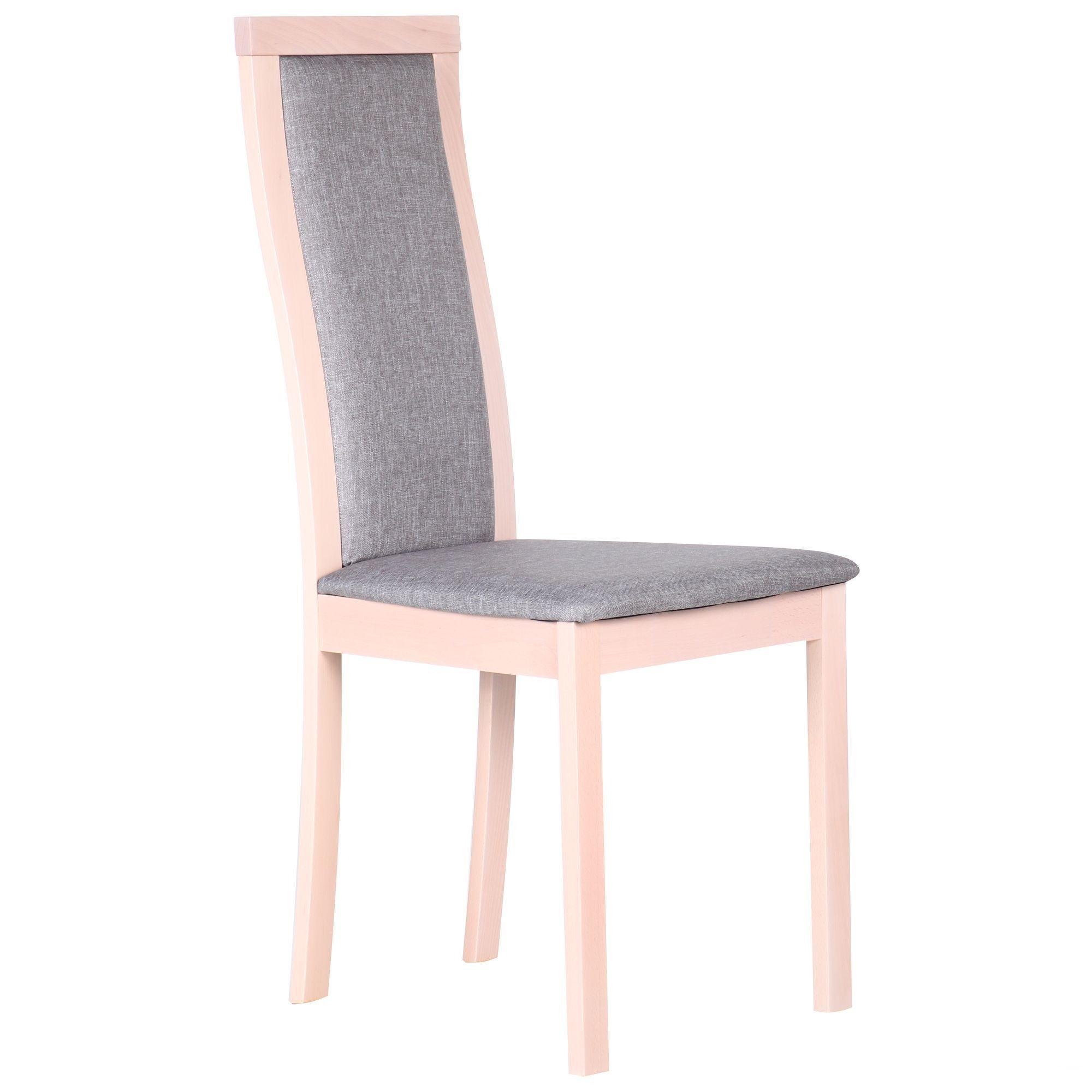 Стілець кухонний AMF Бертон 1000х450х540 мм з дерева/текстиль Бук вибілений/Капучіно