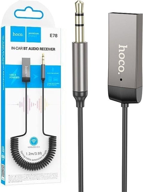 Ресивер аудіо Hoco Bluetooth E78 Gray (37540)