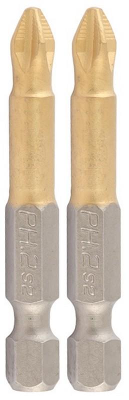 Отверточная насадка GRANITE PH2 50 мм 1/4" S2/TITAN набор 2 шт. (10-02-510)
