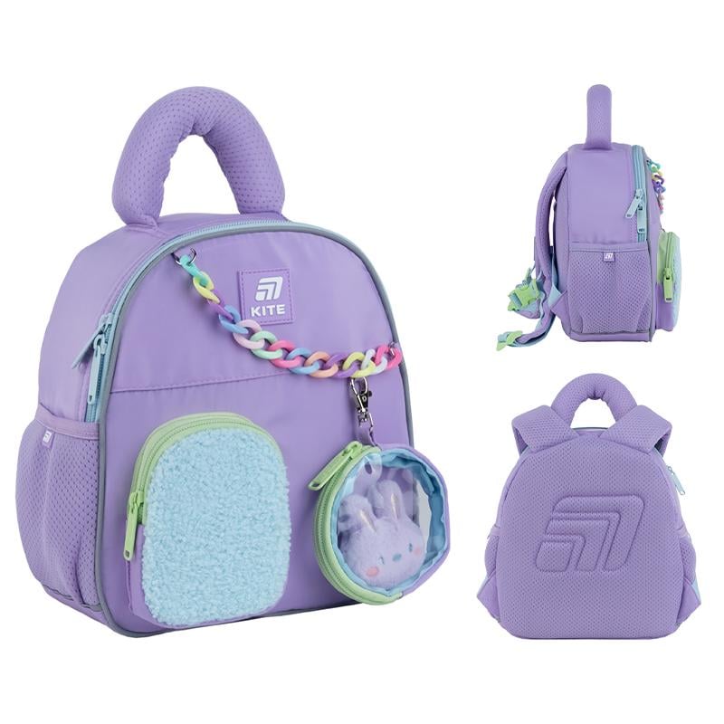 Рюкзак дитячий KITE Kids Purple Bunny (K25-2737XXS-1) - фото 3 Рюкзак дитячий KITE Kids Purple Bunny (K25-2737XXS-1) - фото 3