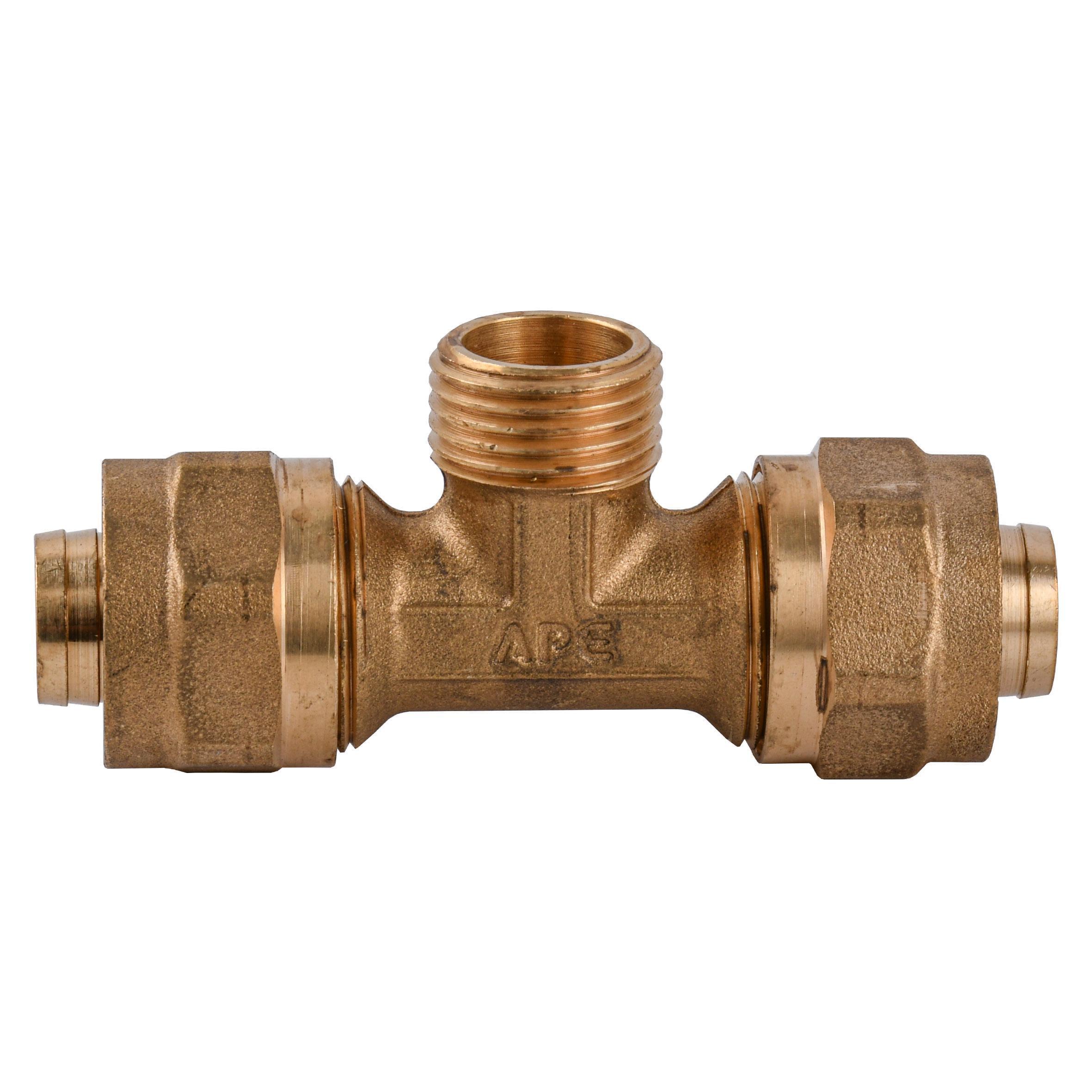 Трійник з зовнішньою різьбою APE ITALY 733 L 20 мм 1/2" (000000892)