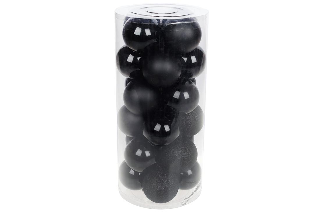 Набор елочных шаров 24 шт. Черный оникс (147/155)