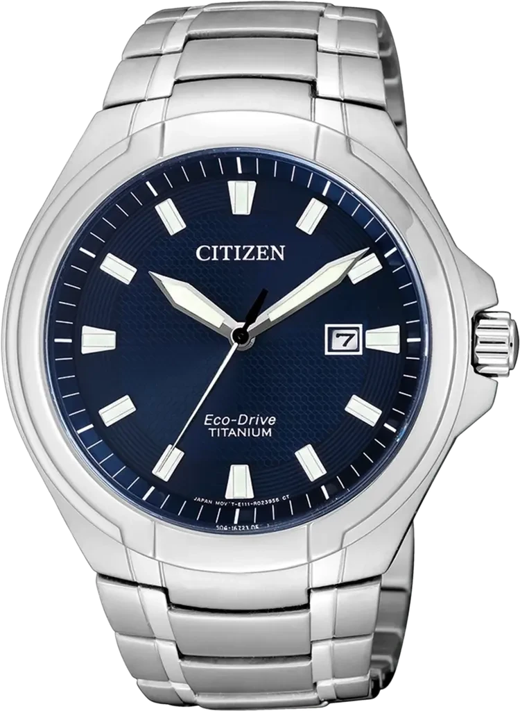 Наручний годинник чоловічий Citizen BM7430-89L Eco-Drive із сапфіровим склом/титановим корпусом/синім циферблатом та водозахистом 100 м