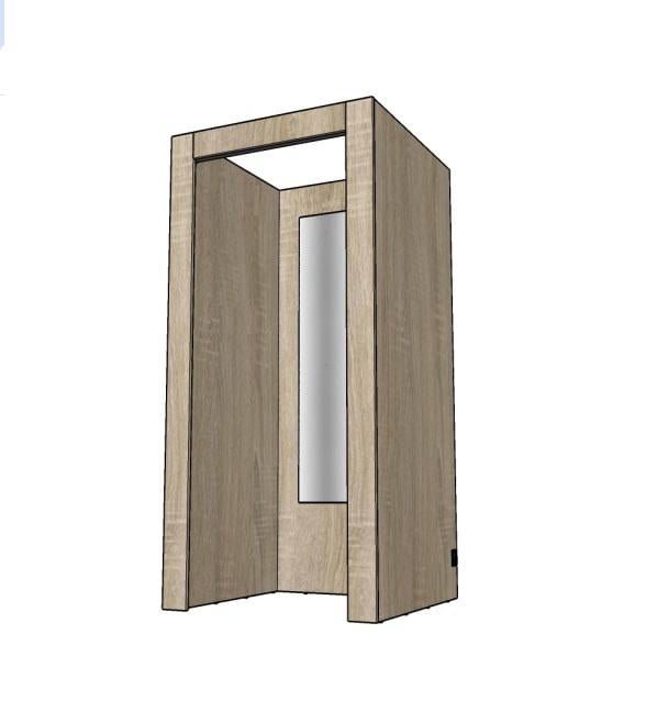 Примерочная на две стойки для отделения Новая почта 1000x1000x2130 мм (27228286) Примерочная на две стойки для отделения Новая почта 1000x1000x2130 мм (27228286)