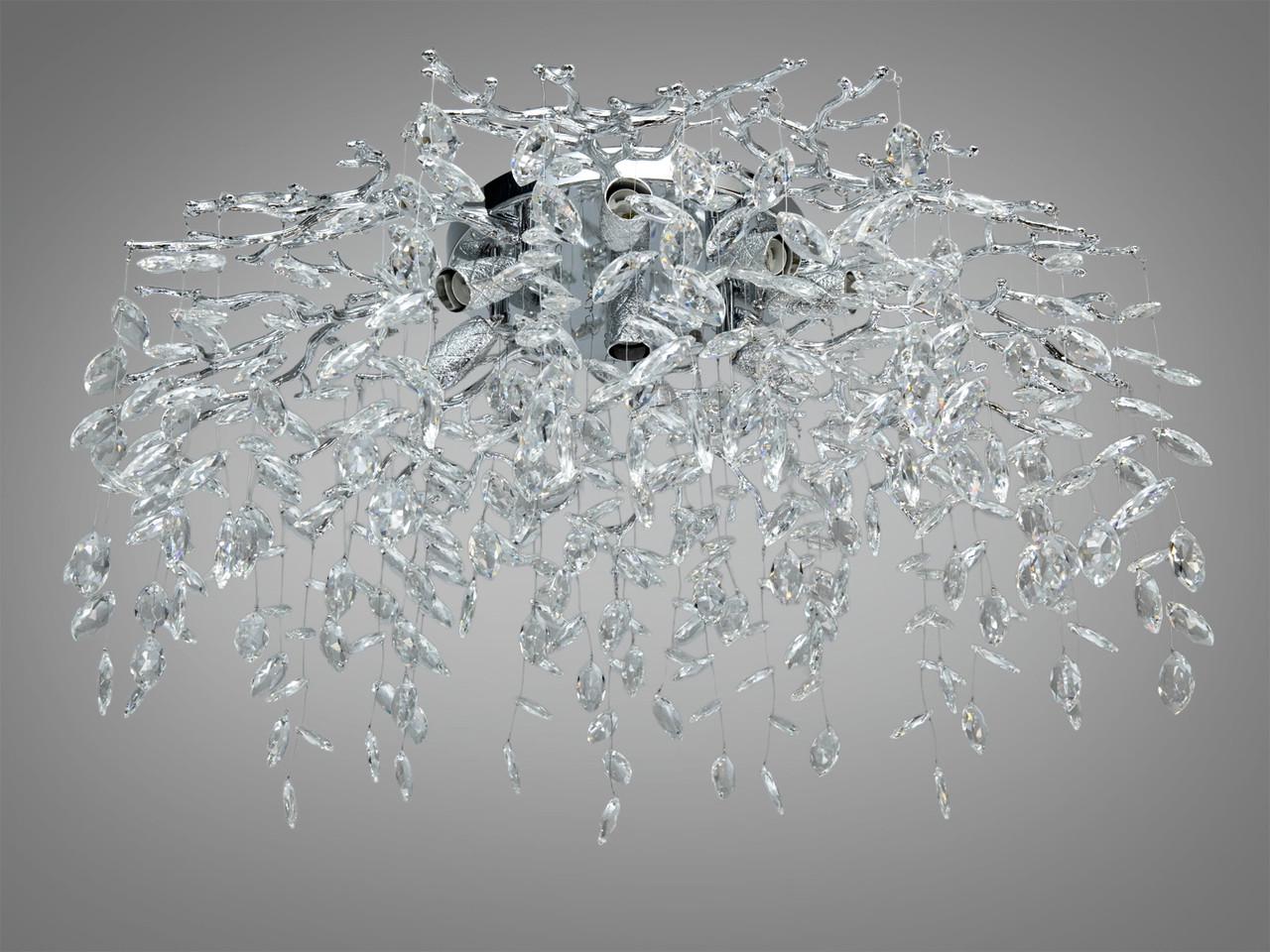 Потолочная люстра для гостиной Diasha хрустальная Глициния Хром 9xE14 P8060/D800HR (3002272981)