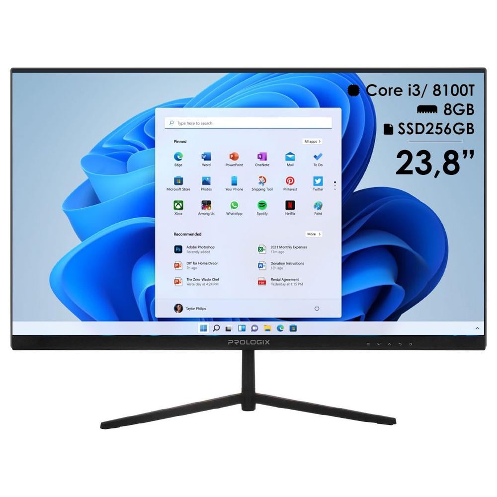 Моноблок HP/Prologix ProDesk 400 G4 s1151 Core i3-8100T/8GB/SSD256GB 23,8" (28525404)