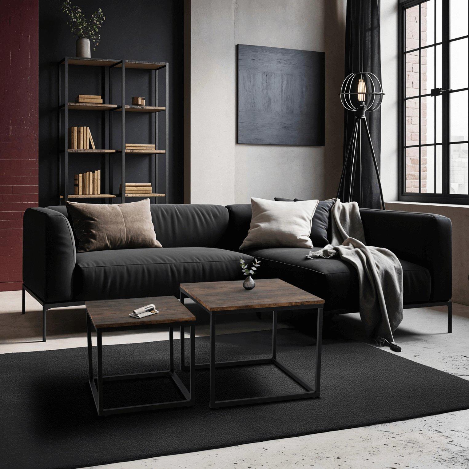 Комплект журнальных столов Mebel Elite RIS 2 шт. Дуб рустик (ME.RIS/DRU/CZ/L) - фото 7 Комплект журнальных столов Mebel Elite RIS 2 шт. Дуб рустик (ME.RIS/DRU/CZ/L) - фото 7