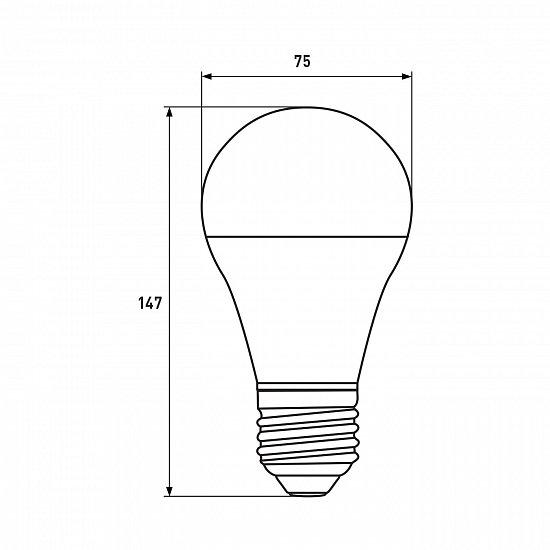 Світлодіодна лампа Eurolamp LED-A75-20274(P) 20W 220V 1700 lm 4000K E27 75х147 мм (4260484998224) - фото 2