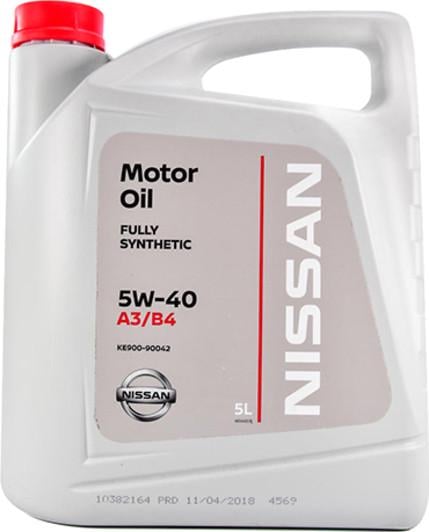 Моторное масло Nissan Motor Oil 5W-40 5 л