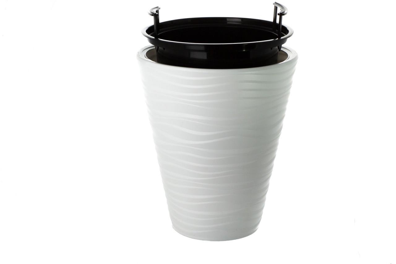 Горщик для квітів Form-Plastic Сахара круглий 32 л 40х44 см Білий