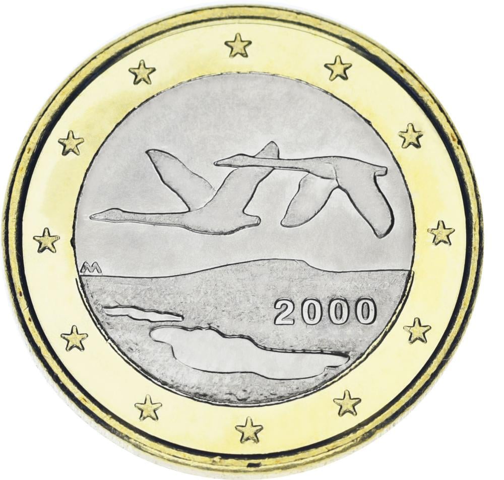 Колекційна монета Фінляндія 1 євро 2001 Біметалл AU-UNC (М21982)
