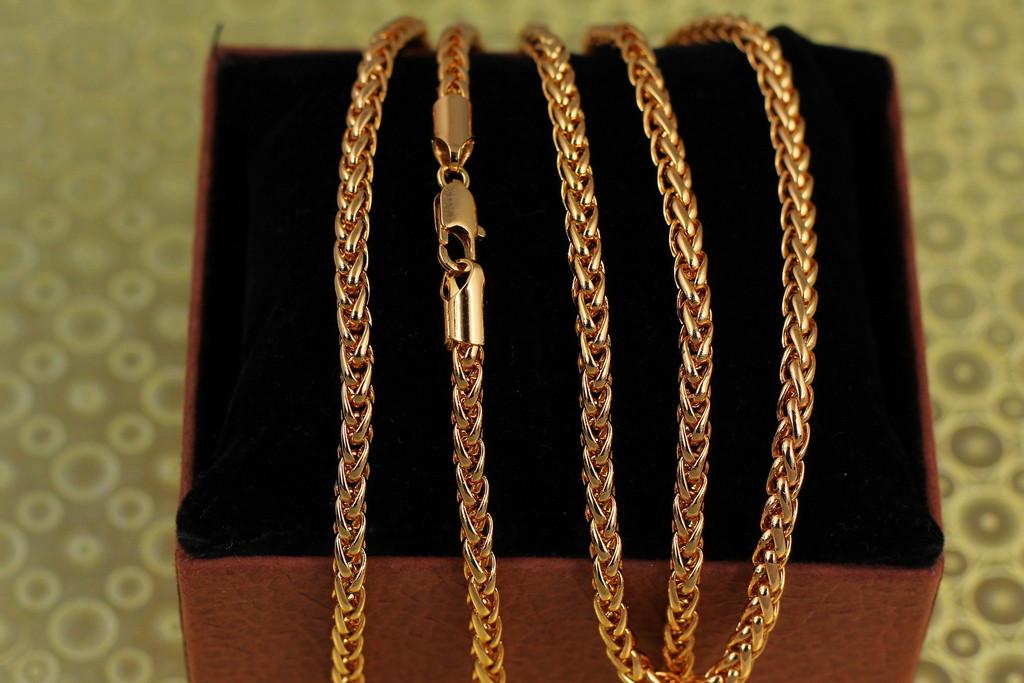 Ланцюг Xuping Jewelry Колос 50 см х 3,5 мм Золотистий