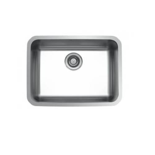 Мойка кухонная Ukinox D 556 10K 228 мм полированная и корзина