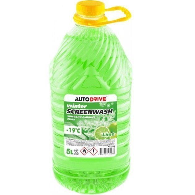 Омыватель стекла зимний Auto Drive WINTER SCREEN WASH LIME -19 °С пет 5 л (AD0139)