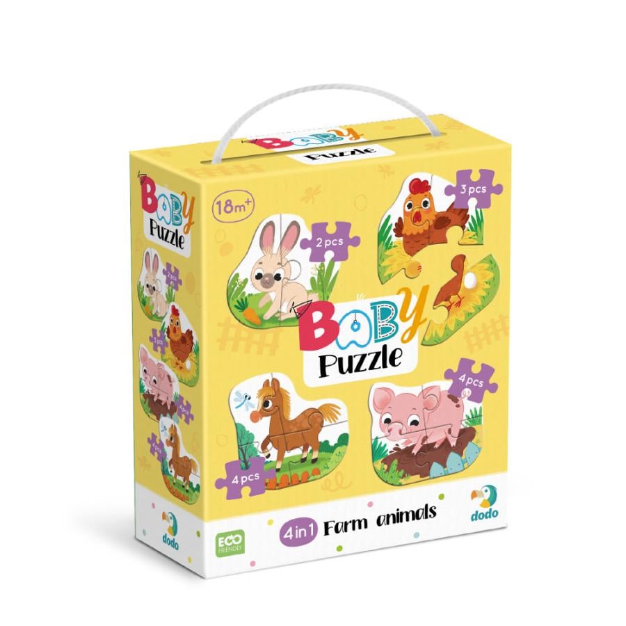 Пазл Dodo 4в1 Baby puzzle Сільські тварини (300686)