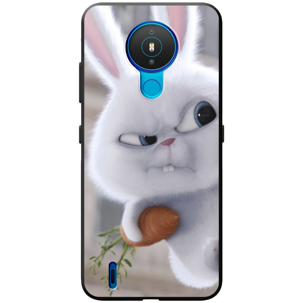 Чохол Boxface Nokia 1.4 Rabbit Snowball Чорний силікон (42377-up1116-43221)