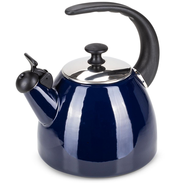 Чайник со свистком Kamille KM-1040D из эмалированной стали 2,5 л Синий (150-84-1040D) Чайник со свистком Kamille KM-1040D из эмалированной стали 2,5 л Синий (150-84-1040D)