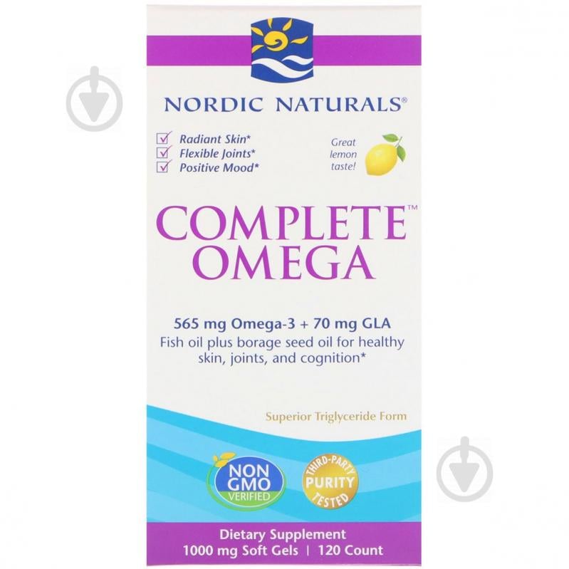 Омега комплекс с лимоном Nordic Naturals Complete Omega Lemon 1000 мг 120 гелевых капсул (NOR02770) Омега комплекс с лимоном Nordic Naturals Complete Omega Lemon 1000 мг 120 гелевых капсул (NOR02770)