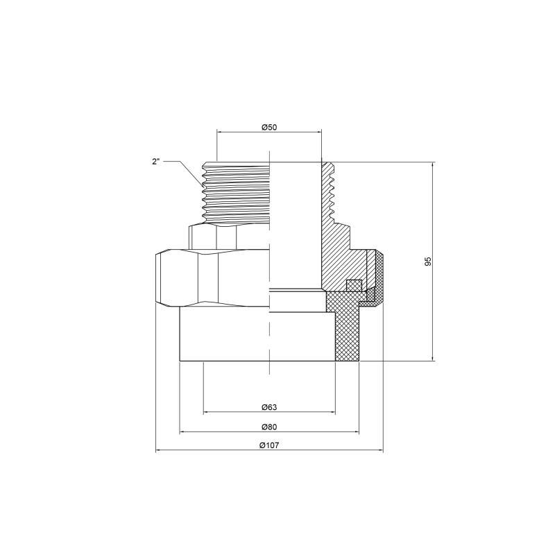 Згін американка PPR Thermo Alliance 63х2" НР (FRRS00029236) - фото 2