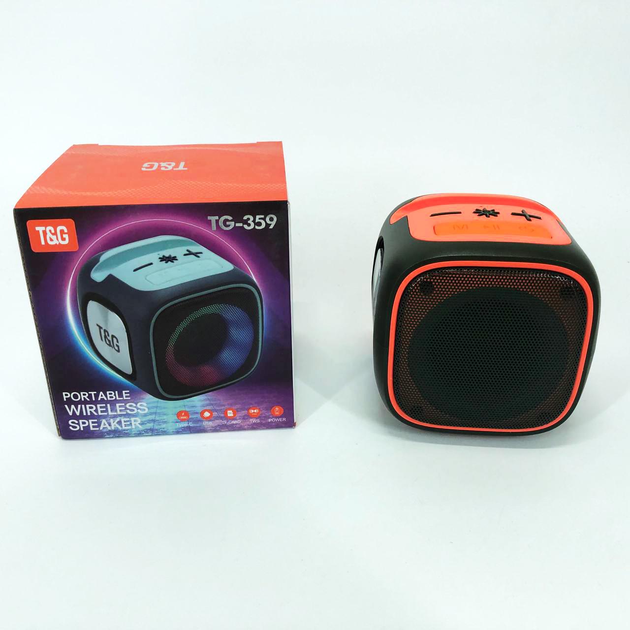 Колонка портативна з підсвічуванням RGB/акумуляторна TG359/7W Зелений - фото 8 Колонка портативна з підсвічуванням RGB/акумуляторна TG359/7W Зелений - фото 8