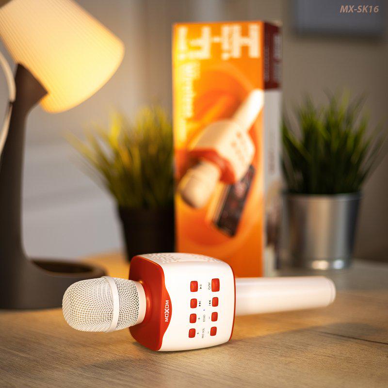 Микрофон с караоке MOXOM MX-SK16 White - фото 3 Микрофон с караоке MOXOM MX-SK16 White - фото 3