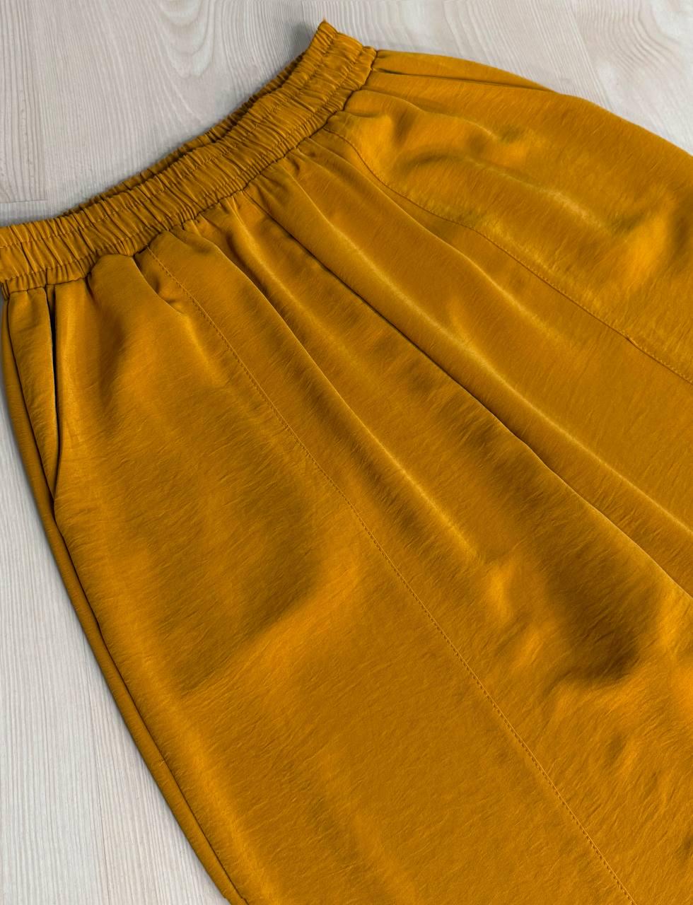 Брюки женские CLEW 0716 MOM с карманами шелковые шов впереди M Горчичный (2019) - фото 9 Брюки женские CLEW 0716 MOM с карманами шелковые шов впереди M Горчичный (2019) - фото 9