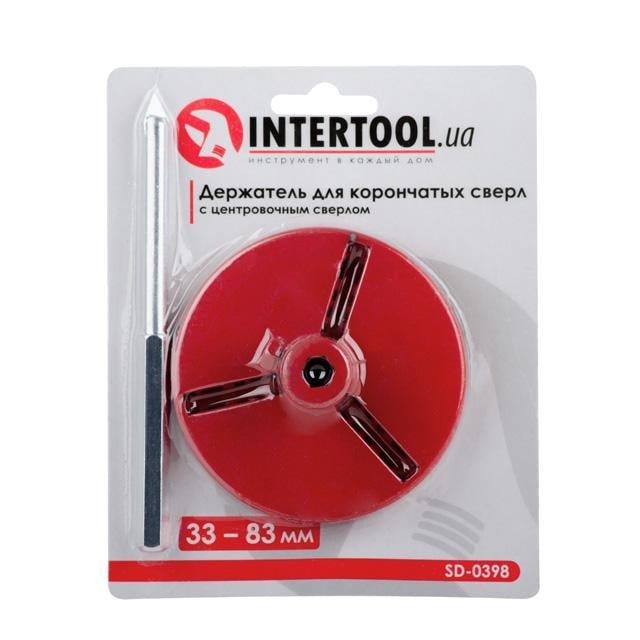 Держатель для коронок Intertool SD-0398 83 мм с центрирующим сверлом (9617698)