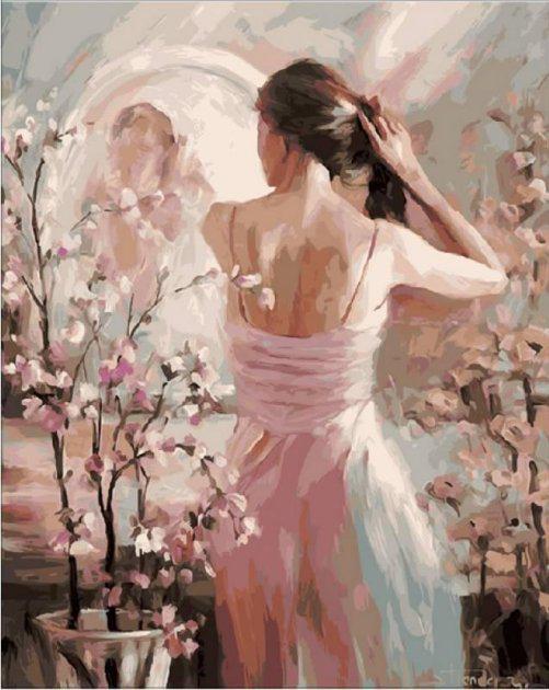 Картина по номерам Mariposa Перед зеркалом 40x50 см (skl-Q1444)