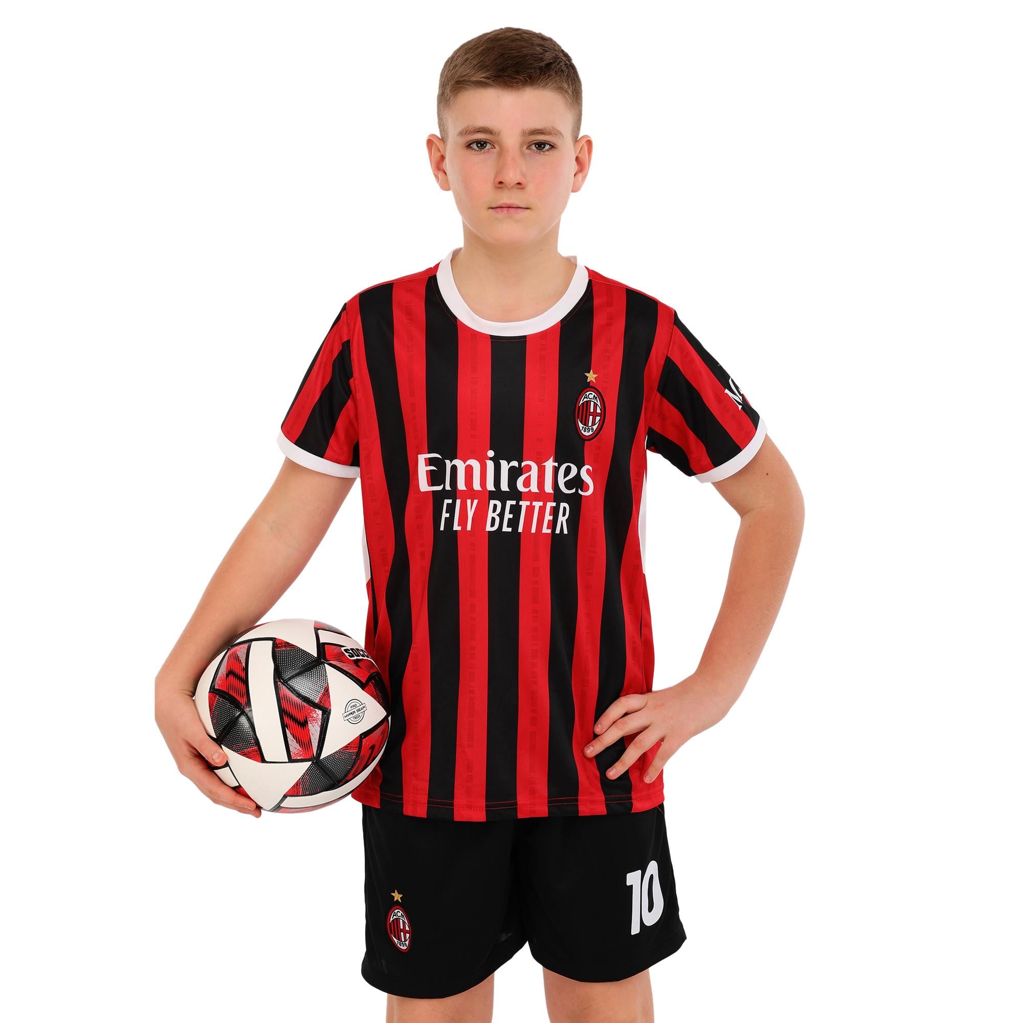 Форма футбольная детская AC MILAN домашняя 2025 SP-Sport RAFA LEAO №10 р. 22 Красный/Черный (CO-4651_Красный-черный_22,_ро)