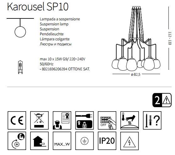 Люстра Ideal Lux Karousel SP10 (206394) - фото 4