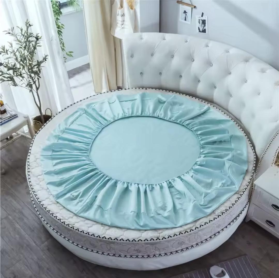 Простирадло на резинці кругле Текстилія бязь d 240 см Блакитний (02010426) - фото 5 Простирадло на резинці кругле Текстилія бязь d 240 см Блакитний (02010426) - фото 5