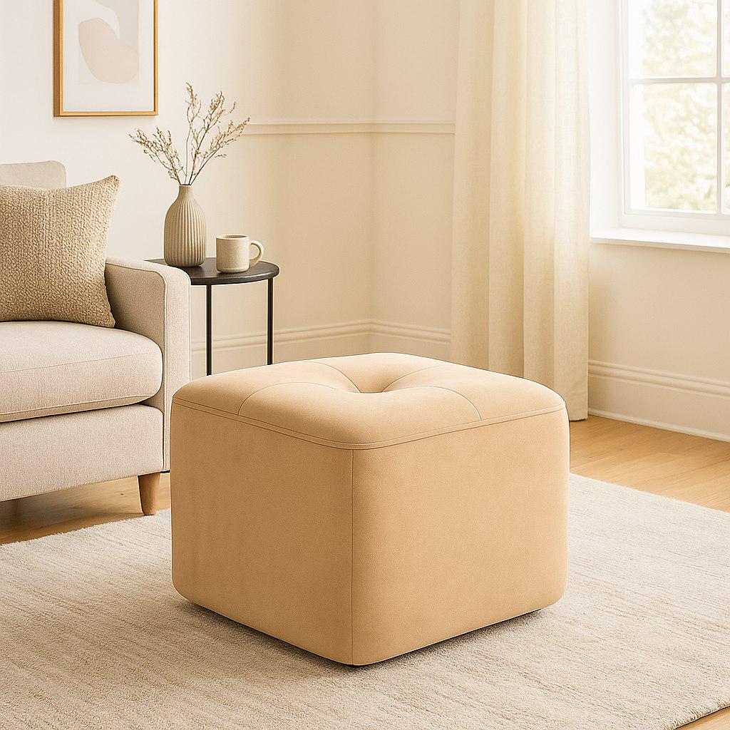 Пуф Gabriel 35х35х40 см Бежевый (AI 12) - фото 2