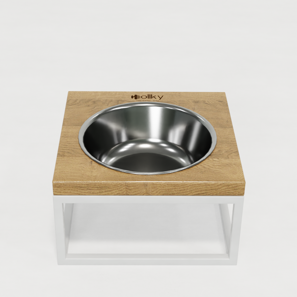 Миска на подставке для кошек и средних собак Hollky Base Solo M 0,8 л (M-212110-WHNT) - фото 2 Миска на подставке для кошек и средних собак Hollky Base Solo M 0,8 л (M-212110-WHNT) - фото 2