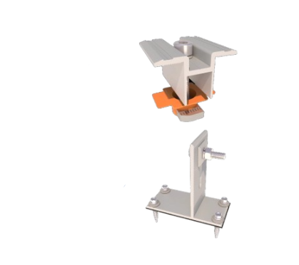 Комплект креплений для солнечных панелей к битумной черепице Kripter Bitum V White