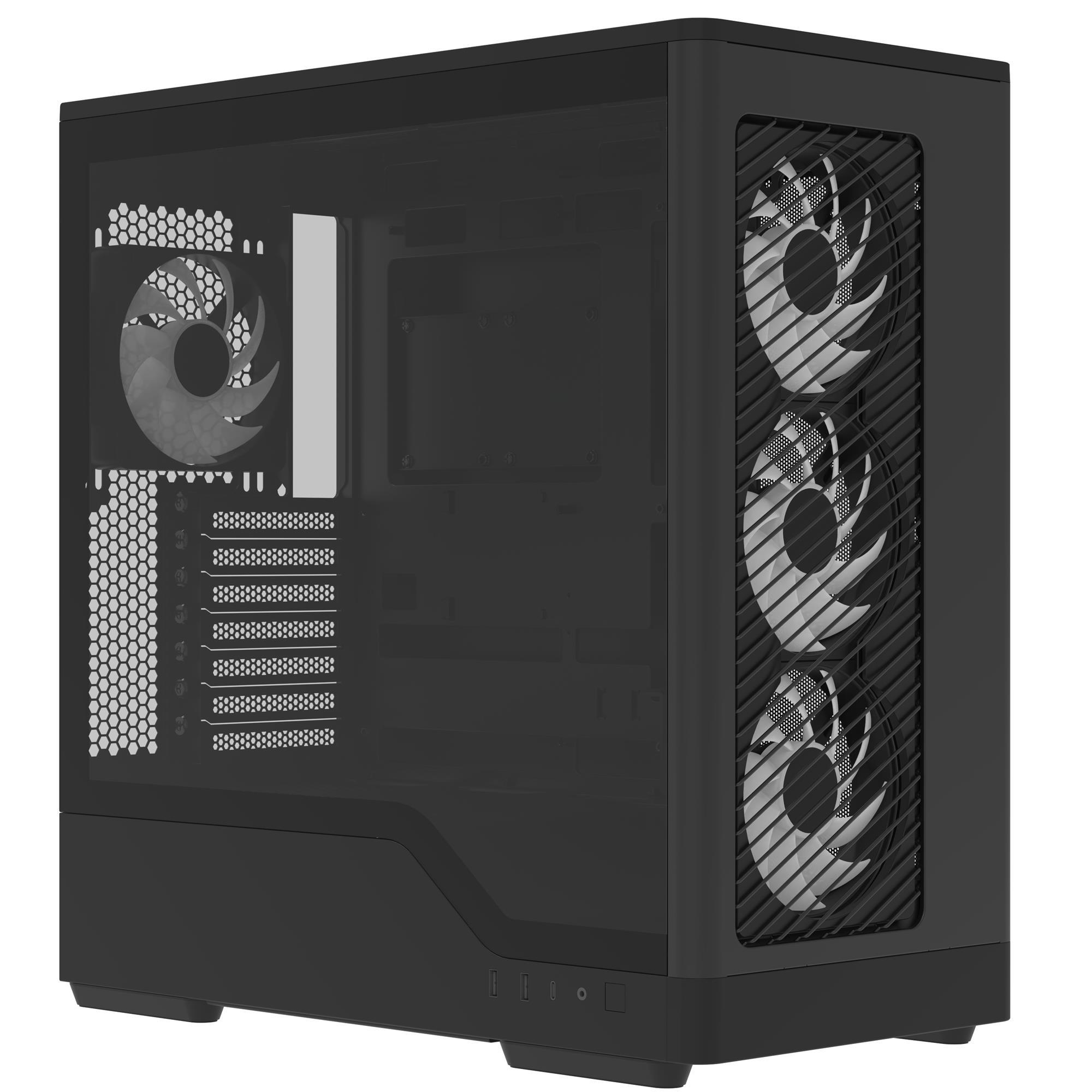 Корпус для ПК AeroCool D520A Midi-Tower no PSU ATX/MicroATX/Mini-ITX BTF ARGB Black (ACCM-DS05143.11)