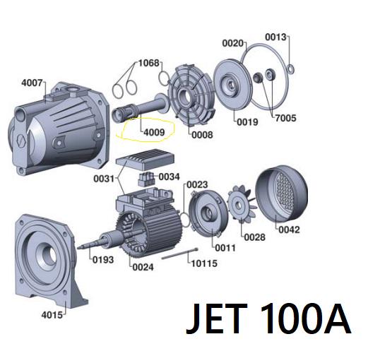 Крильчатка насоса JY 1000 JET100A ЕА робоче колесо (0019) - фото 4