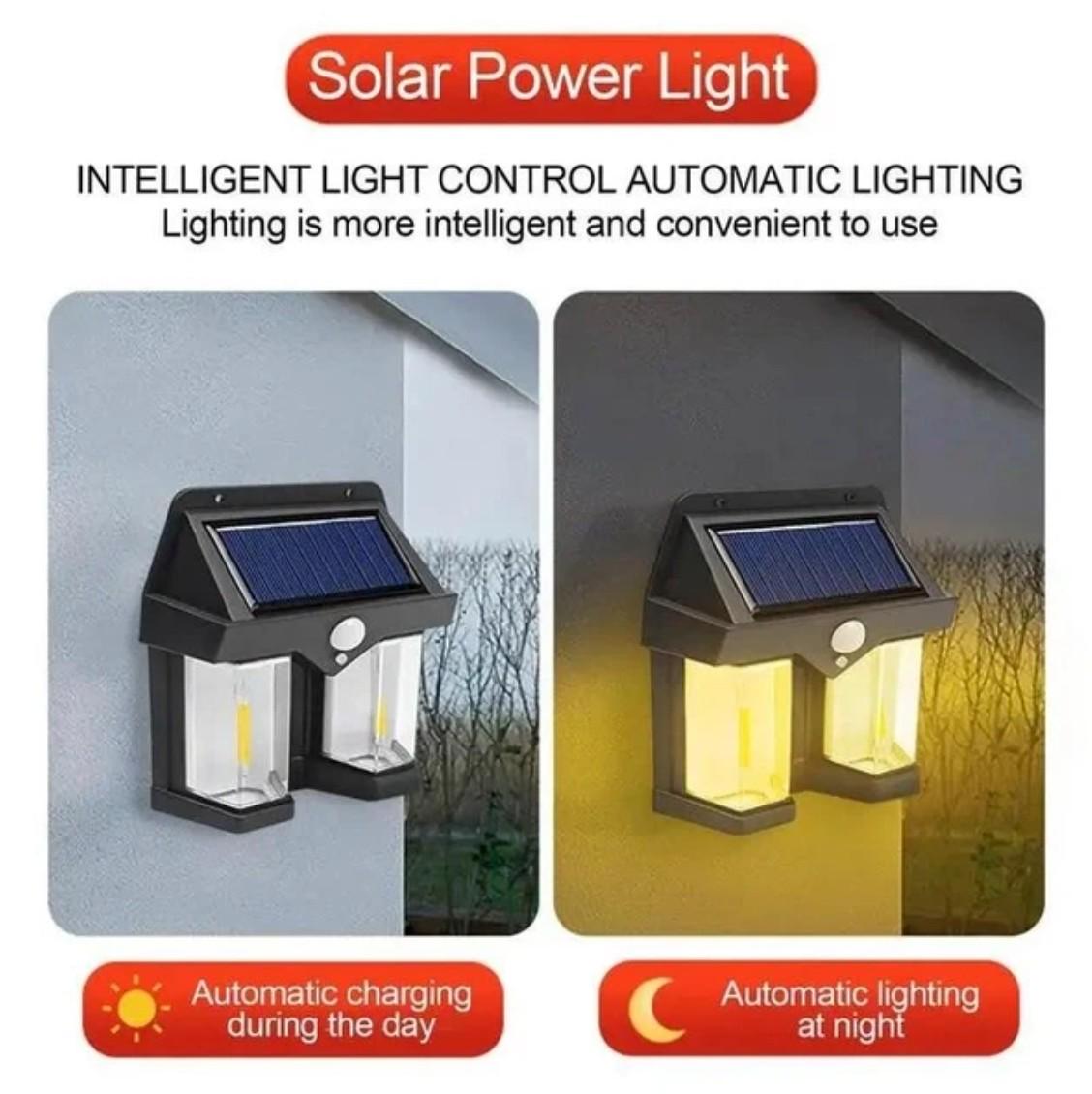 Ліхтарик на сонячній батареї із датчиком руху Solar Wall Lamp COBA CB-228 (18862080) - фото 2