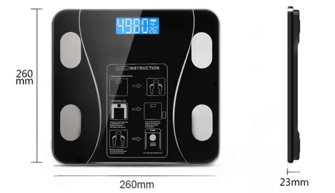 Весы напольные Scale с Bluetooth с приложением до 180 кг (22824367) - фото 5 Весы напольные Scale с Bluetooth с приложением до 180 кг (22824367) - фото 5