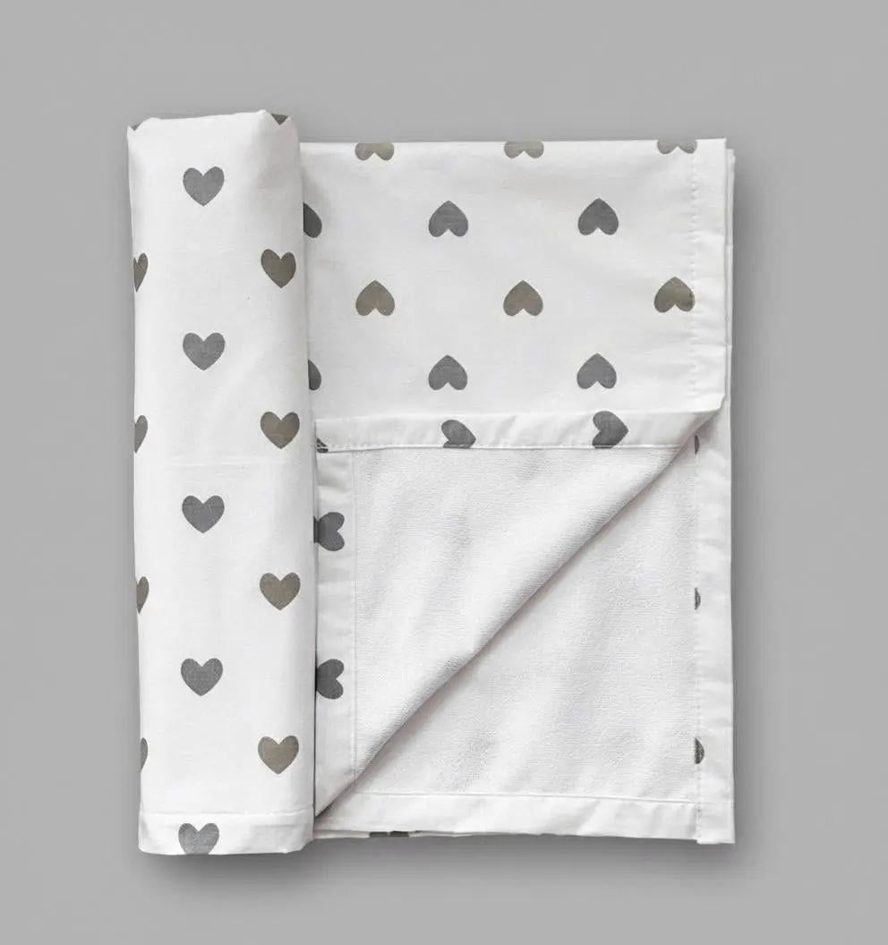 Пеленка детская непромокаемая BST хлопок/мембранная/бамбуковая махра 100х70 см Белый/Серый (2013713112)