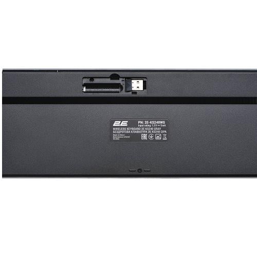 Клавиатура 2E 2E-KS240WG WL BT беспроводная USB 2,0 Gray (582471) - фото 6 Клавиатура 2E 2E-KS240WG WL BT беспроводная USB 2,0 Gray (582471) - фото 6