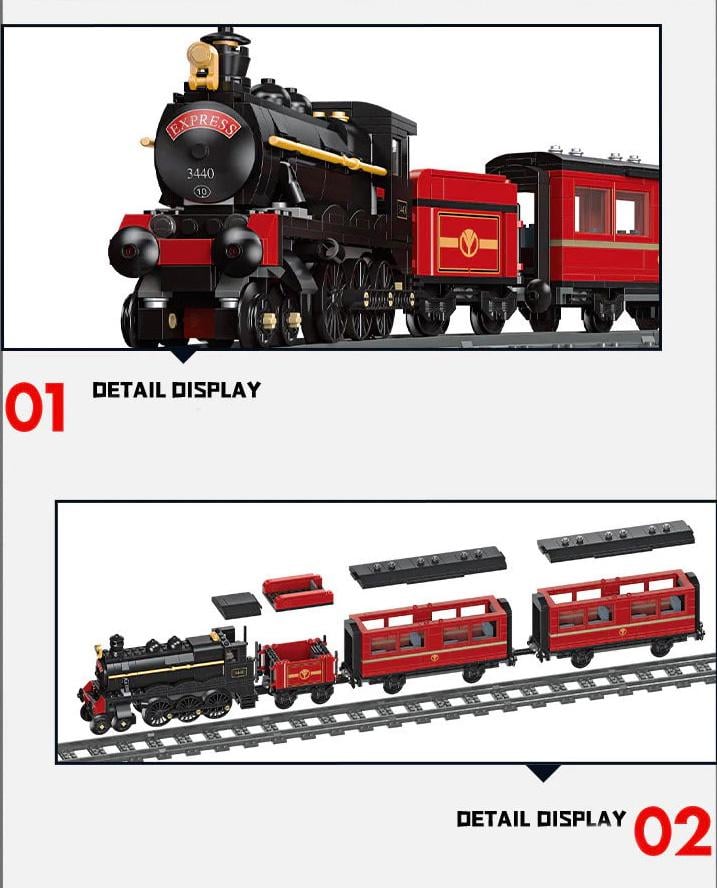 Конструктор Jie Star 59002 паровоз вагоны 789 деталей (59002 ) - фото 2 Конструктор Jie Star 59002 паровоз вагоны 789 деталей (59002 ) - фото 2