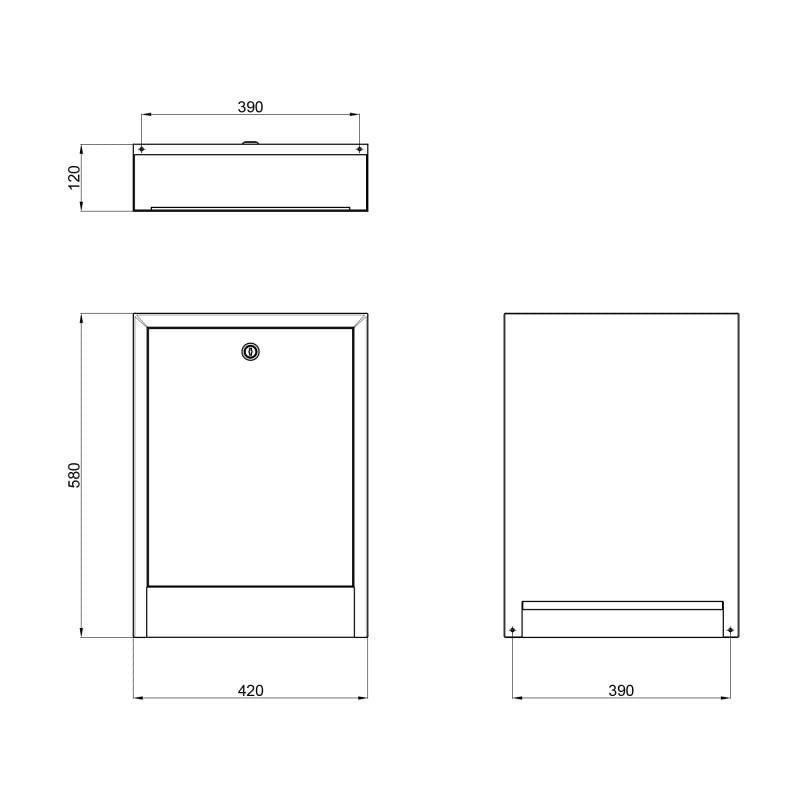 Колекторна шафа Icma 420х580х120 зовнішня №1 - фото 2